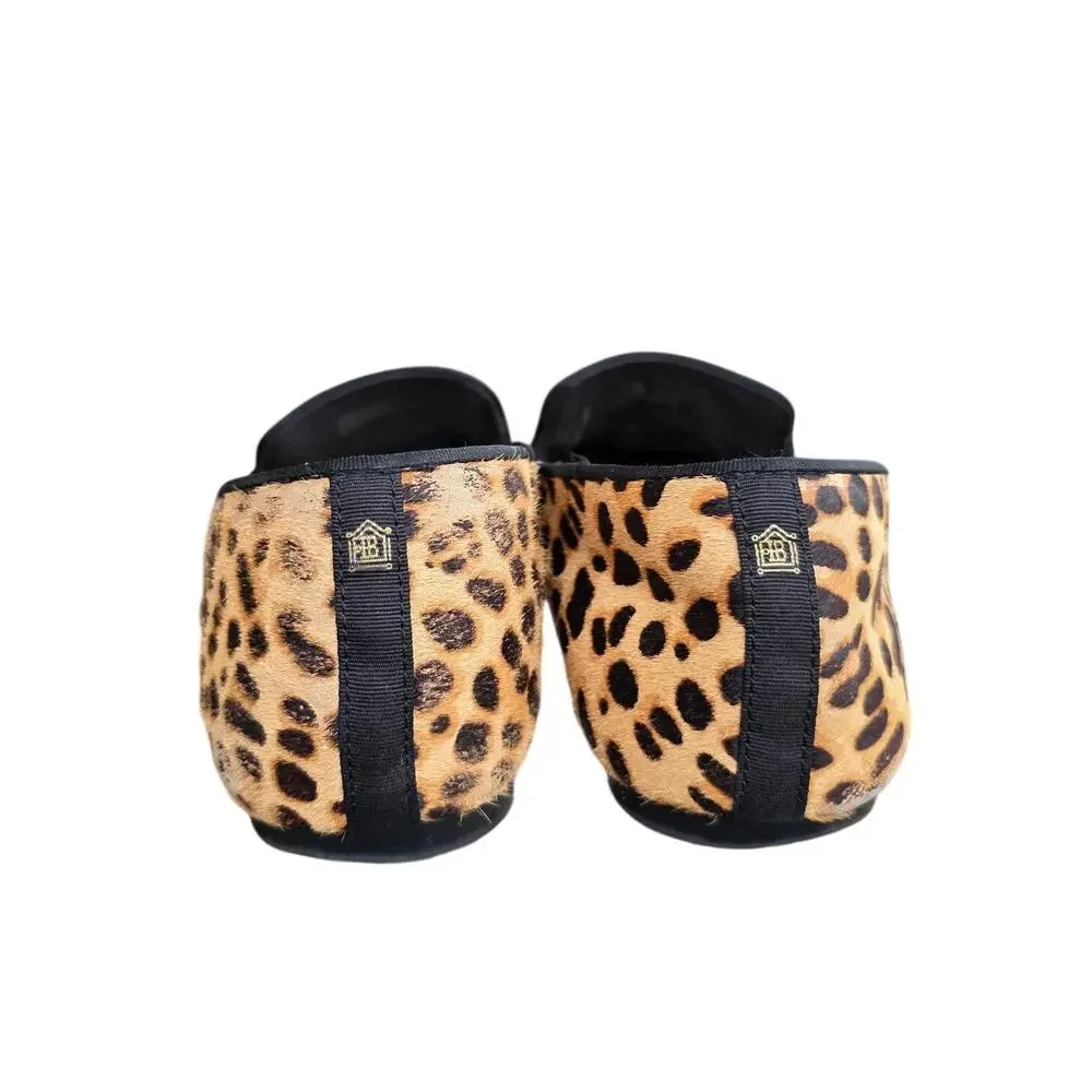 Birdies The Starling Flats Leopard Print Haircalf Size 9